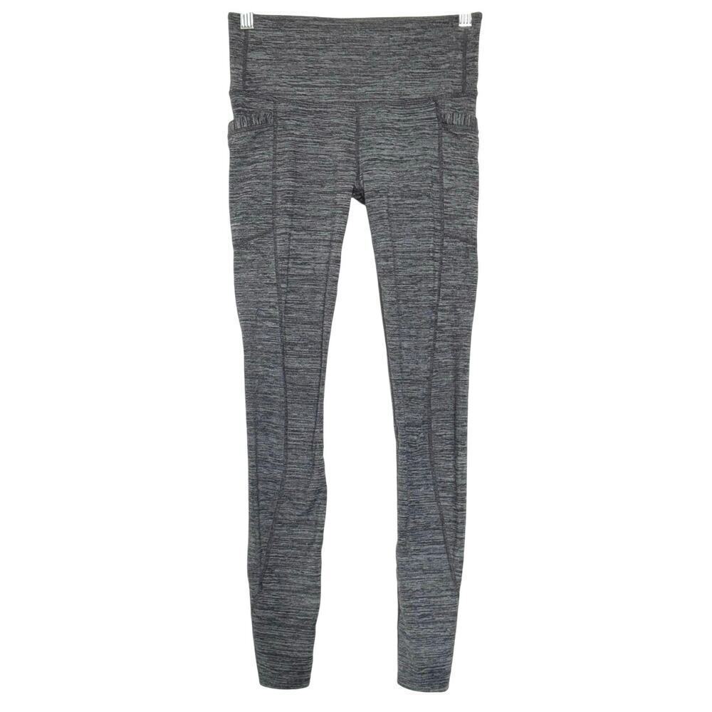 Athleta Womens Salutation Stash Pocket Tights Heathered Gray  Size S Activewear